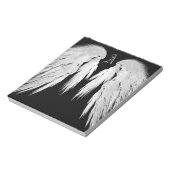 ANGEL WINGS Black Custom Monogram Notitieblok (Gedraaid)