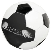 ANGEL WINGS Black Custom Name Voetbal (Drie kwart)