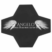 ANGEL WINGS Black Custom Name Voetbal (Enkel)