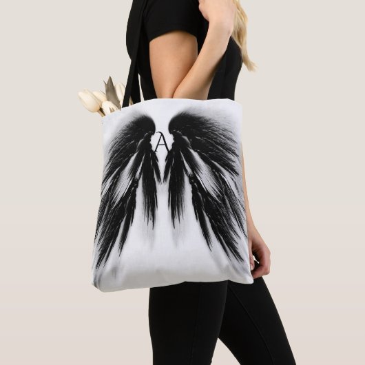 ANGEL WINGS Black Grey Monogram Draagtas (Dichtbij)