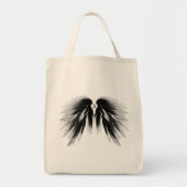 ANGEL WINGS Black Grey Monogram Tote Bag (Voorkant)