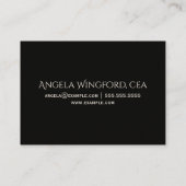 ANGEL WINGS Black Grey Monogram Visitekaartje (Achterkant)