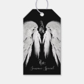 ANGEL WINGS Black Heavenly Holly Monogram Cadeaulabel (Voorkant)