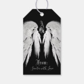 ANGEL WINGS Black Heavenly Holly Monogram Cadeaulabel