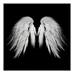ANGEL WINGS Black Perfect Poster