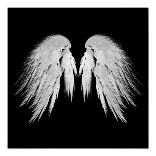 ANGEL WINGS Black Perfect Poster (Voorkant)