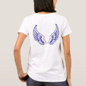 Angel Wings Blue Women's T-Shirt (Achterkant)