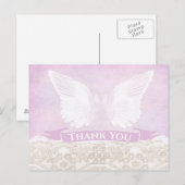 Angel Wings briefkaart, Angel Dank u opmerking Briefkaart (Voorkant / Achterkant)