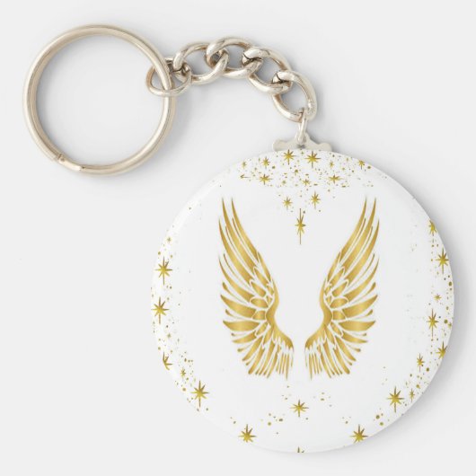 Angel Wings Button Key Sleutelhanger (Voorkant)