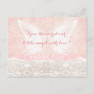Angel Wings Carte de remerciements Baby shower de