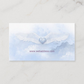 Angel Wings Carte de visite chrétien blanc