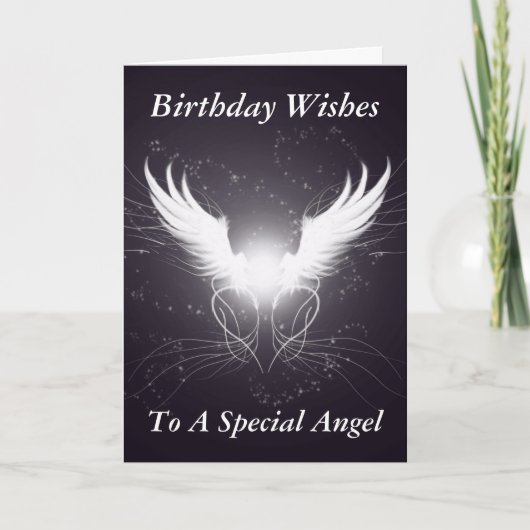 Angel Wings ! - Carte de voeux d'anniversaire du c (Devant)