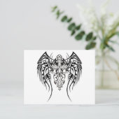 Angel Wings Cross Pattern Briefkaart (Staand voorkant)