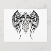 Angel Wings Cross Pattern Briefkaart (Voorkant)