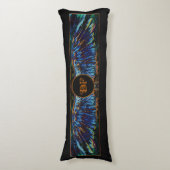 Angel Wings Custom Monogram/Date Seal Body Pillow Lichaamskussen (Voorkant Verticaal)