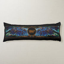 Angel Wings Custom Monogram/Date Seal Body Pillow
