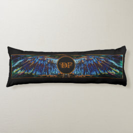 Angel Wings Custom Monogram/Date Seal Body Pillow Lichaamskussen