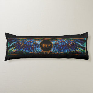Angel Wings Custom Monogram/Date Seal Body Pillow Lichaamskussen