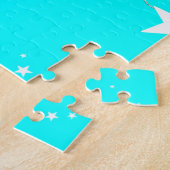 Angel Wings Cute Blue White Jigsaw Puzzle (Côté)