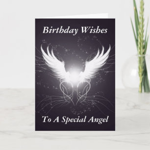 Angel Wings. - Designer Birthday Wenskaart Kaart