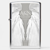 ANGEL WINGS Elegant Grey Monogram (Voorkant)