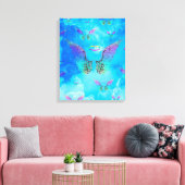 Angel Wings en Clouds Canvas Afdruk (Insitu (Woonkamer))