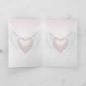 Angel Wings en Heart Greeting/Note Kaart (Binnen)