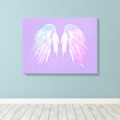 ANGEL WINGS Fairy Paars Canvas Afdruk (Insitu (Houten vloer))
