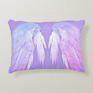 ANGEL WINGS Fairy Paars Monogram Accent Kussen