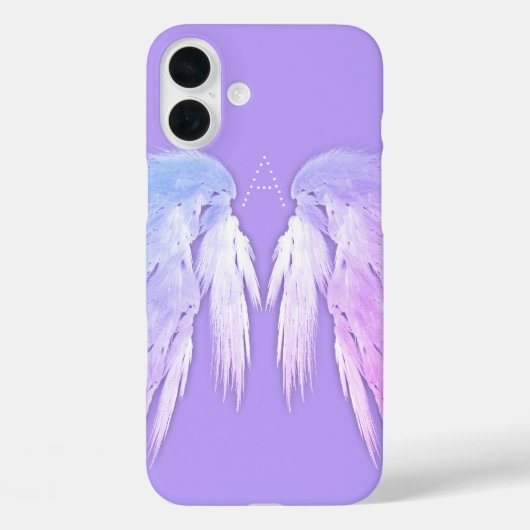 ANGEL WINGS Fairy Paars Monogram Case-Mate iPhone Case (Achterkant)