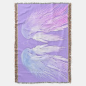 ANGEL WINGS Fairy Paars Monogram Deken (Voorkant Verticaal)