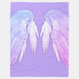 ANGEL WINGS Fairy Paars Monogram Fleece Deken