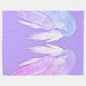 ANGEL WINGS Fairy Paars Monogram Fleece Deken (Voorkant (Horizontaal))