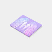 ANGEL WINGS Fairy Paars Monogram Post-it® Notes (Schuin)