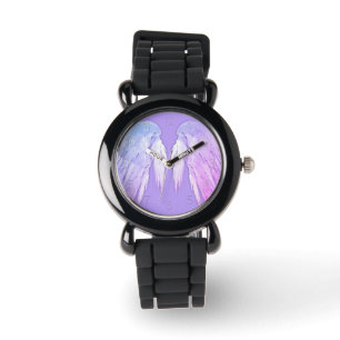 ANGEL WINGS Fairy Paars Numbered Horloge