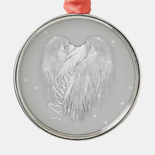 ANGEL WINGS 'Geloof' Heart Starry Sparkle Metalen Ornament