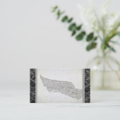 Angel Wings Glitter Lace Singer Visitekaartjes (Staand voorkant)