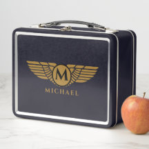 Angel Wings Golden Name Initiaal Monogram