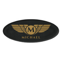 Angel Wings Golden Name Initiaal Monogram
