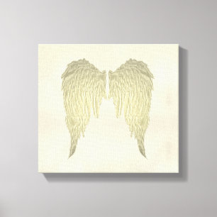 Angel Wings Gouden Muur Hangende Schilderij op Can Canvas Afdruk