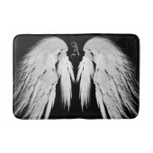 ANGEL WINGS Grey Touch Feathers Custom Monogram Badmat (Voorkant)