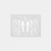 ANGEL WINGS Grey Touch Feathers Custom Monogram Post-it® Notes (Voorkant)