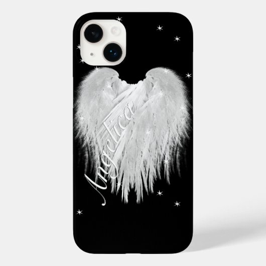 ANGEL WINGS Heart Black Sterrennacht Case-Mate iPhone Case (Achterkant)