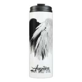 ANGEL WINGS HEART Black+White Slechts een half boz Thermosbeker