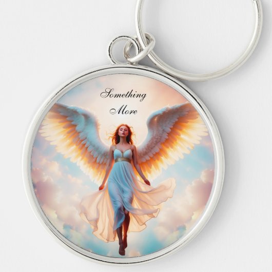 Angel wings heaven goddelijk goud mooie vlieg sleutelhanger (Voorkant)