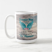 Angel Wings Husband Memorial Custom Mug (Gauche)