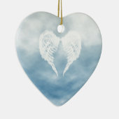 Angel Wings in Cloudy Blue Sky Keramisch Ornament (Rechts)