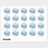 Angel Wings in Cloudy Blue Sky Ronde Sticker (Vel)