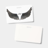 Angel Wings Keepomwille Memory Love Destiny Destin Badge (Voor- en achterkant)