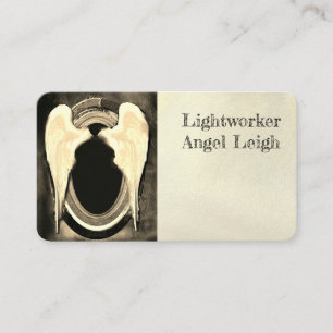 Angel Wings licht, Spiritueel, Reiki, visitekaartj Visitekaartje